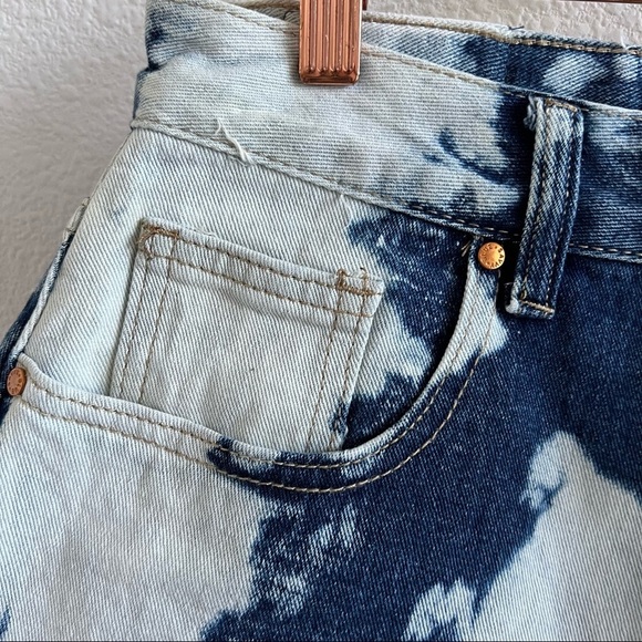 NWT Blue Savvy Acid Bleach Wash Denim Jean 100% Cotton Shorts 9 / 29 - Picture 3 of 10